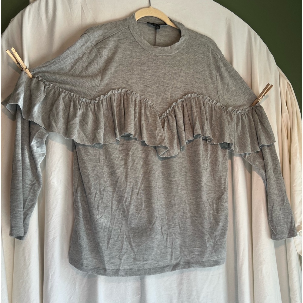 Eloquii Long Sleeve Tee Gray Size 16